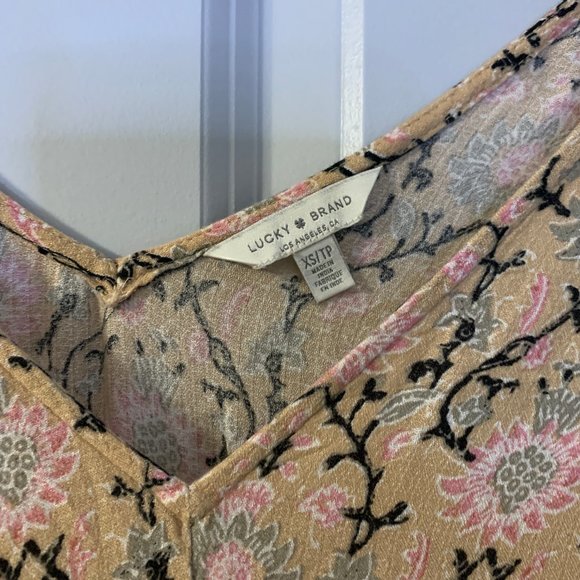 Lucky Brand Floral, Sleeveless Lined Maxi Dress with Pockets, Size XS - Picture 4 of 6